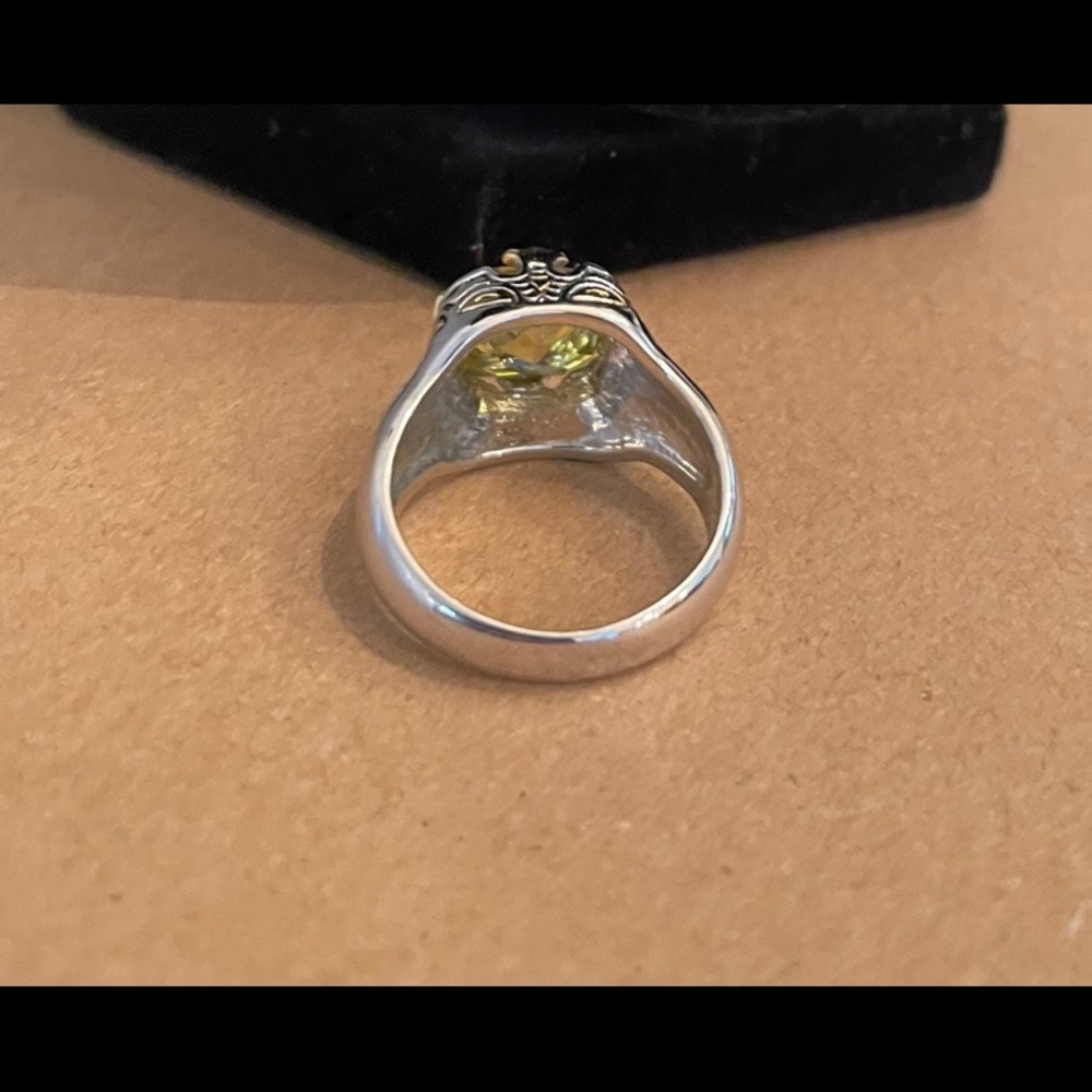 Solid Sterling Silver Genuine Yellow Citrine Two … - image 7